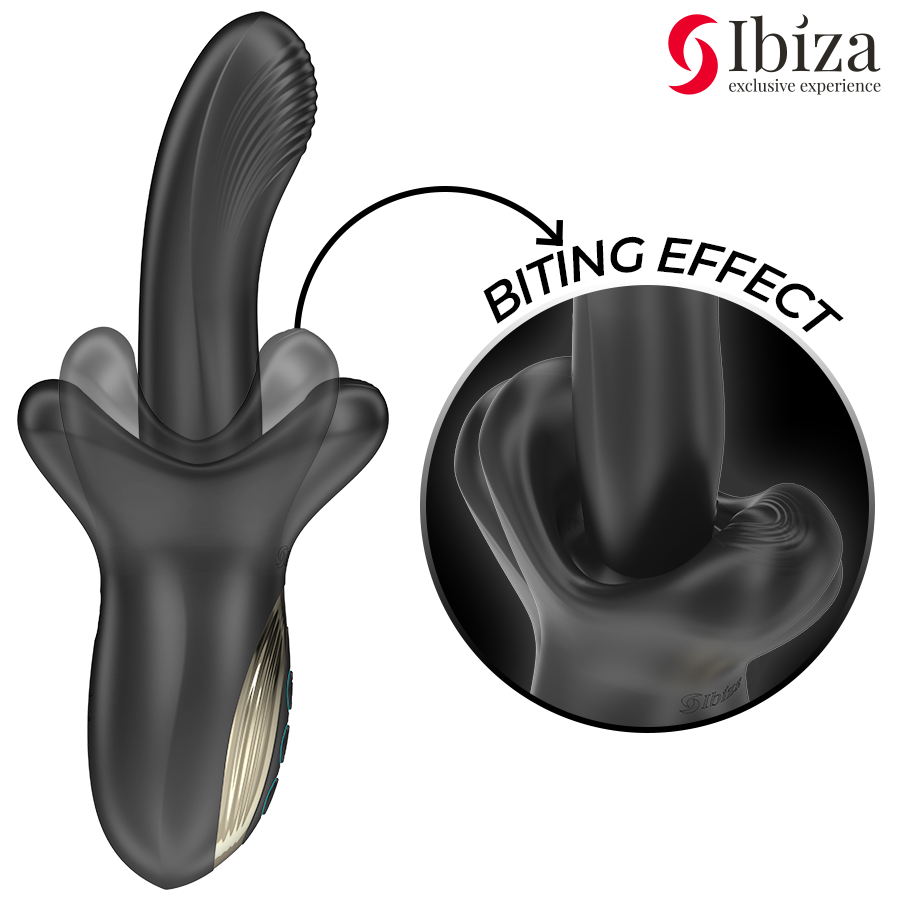 IBIZA – KRAFTVOLL VIBRATOR MIT STOSS- UND BEISSEFFEKT Produktansicht und Details
