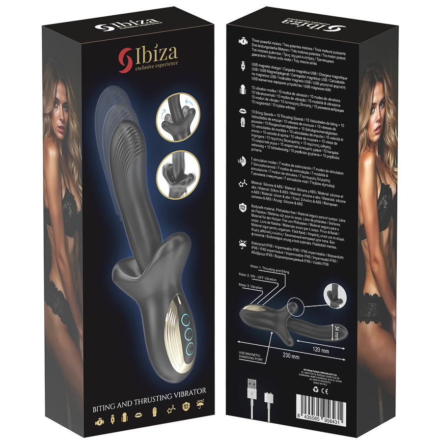 IBIZA – KRAFTVOLL VIBRATOR MIT STOSS- UND BEISSEFFEKT für intensive Stimulation und Self-Love