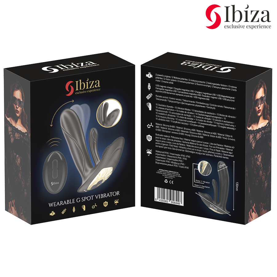 IBIZA – TRAGBARER VIBRATOR MIT G-PUNKT- UND KLITORISSTIMULATION MIT FERNBEDIENUNG Klitorisstimulator diskret online kaufen