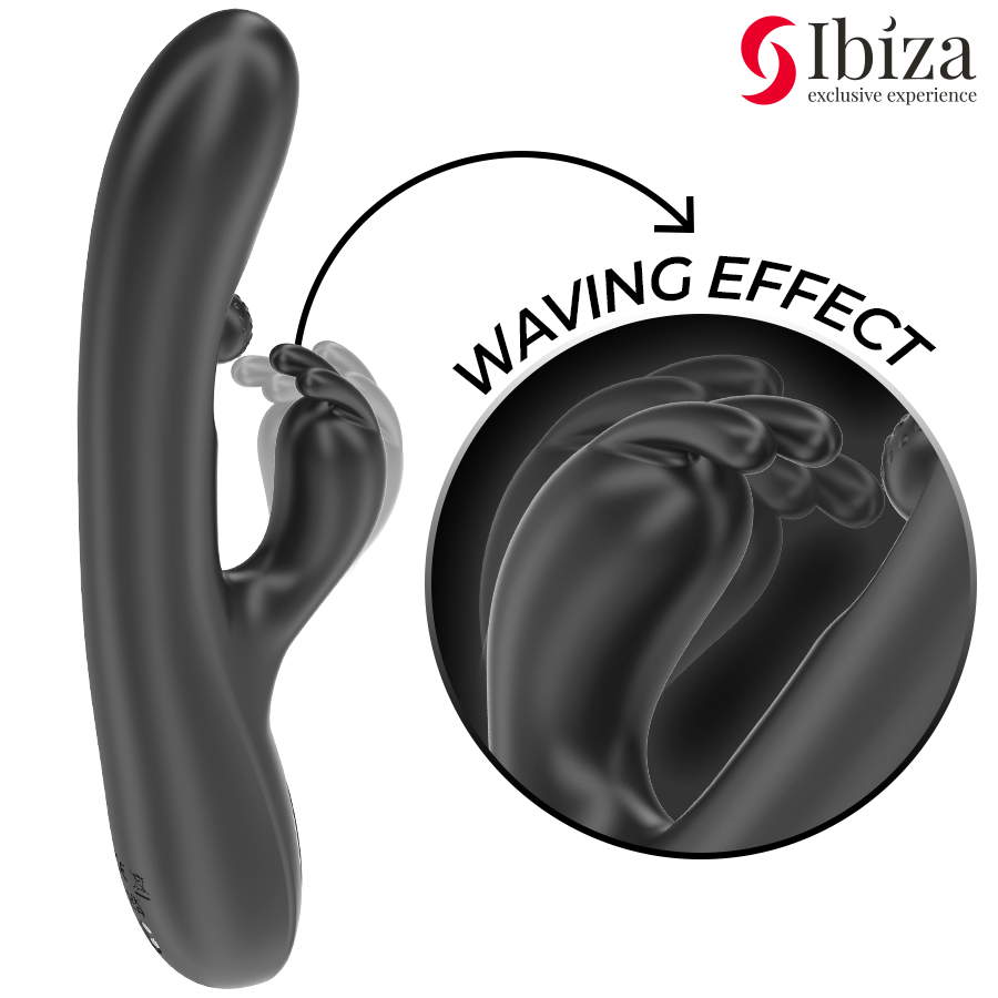 Ibiza Rabbit Vibrator – Starker 3-Motoren Dual-Stimulator, 7 Vibrationen, 10 Rollmodi für sinnliche Momente allein oder zu zweit