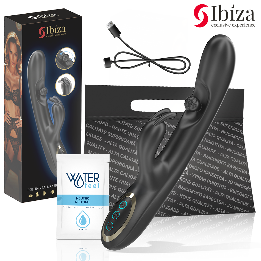 Ibiza Rabbit Vibrator – Starker 3-Motoren Dual-Stimulator, 7 Vibrationen, 10 Rollmodi Rabbit Vibrator diskret online kaufen