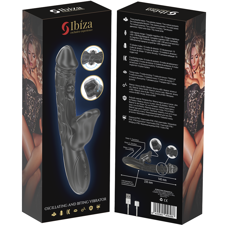 IBIZA - VIBRATOR UND KLITORIS-STIMULATOR MIT BEISS- UND ROTATIONSEFFEKT für intensive Stimulation und Self-Love