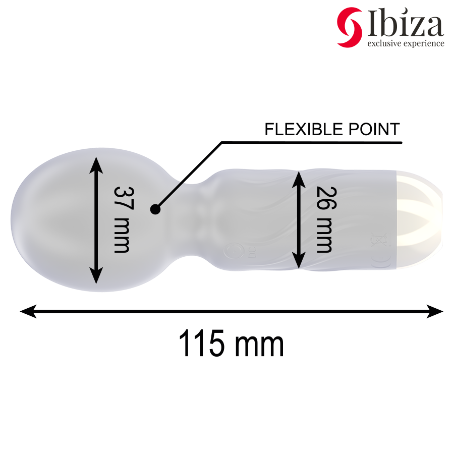 IBIZA Taschenstabvibrator – Kompakt, leistungsstark & 10 Vibrationsmodi, USB wiederaufladbar hochwertiges Sextoy bei Secret Pulse
