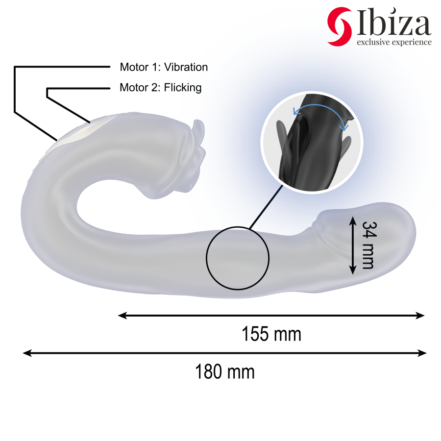 IBIZA - ROSE VIBRATOR SCHNAPPEFFEKT UND KLITORIS-STIMULATOR für sinnliche Momente allein oder zu zweit