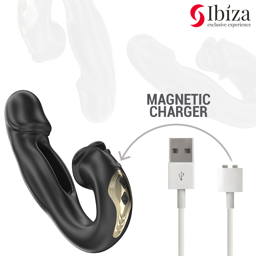 IBIZA - ROSE VIBRATOR SCHNAPPEFFEKT UND KLITORIS-STIMULATOR Klitorisstimulator diskret online kaufen