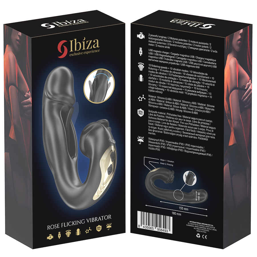 IBIZA - ROSE VIBRATOR SCHNAPPEFFEKT UND KLITORIS-STIMULATOR für intensive Stimulation und Self-Love
