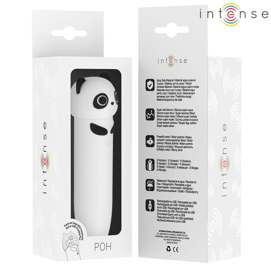 INTENSE - POH PANDA VIBRIERENDER BULLET, USB WIEDERAUFLADBAR, 10 X 2,2 CM – Vibrator Bild 7