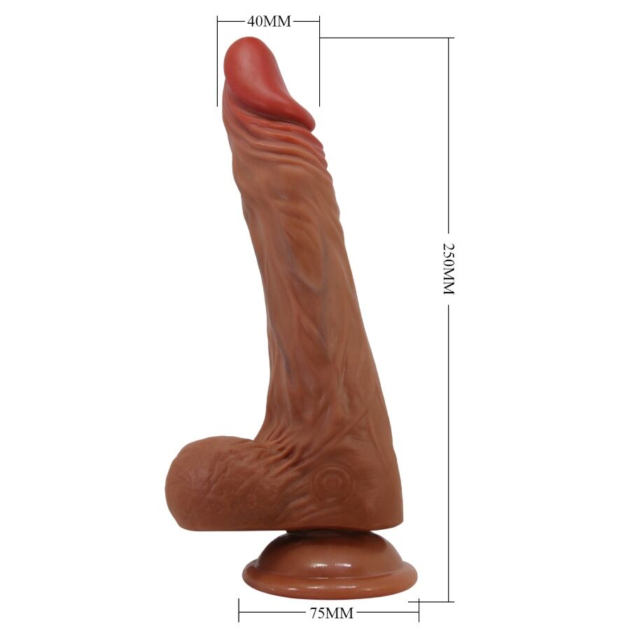 BAILE Calisto Realistischer Dildo 24 cm – Hautfarben, USB wiederaufladbar, 5 Funktionen für sinnliche und diskrete Momente