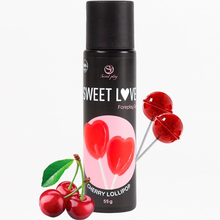 SECRETPLAY - KIRSCHE LOLLIPOP GEL SÜSSE LIEBE 60 ML Gleitgel diskret online kaufen