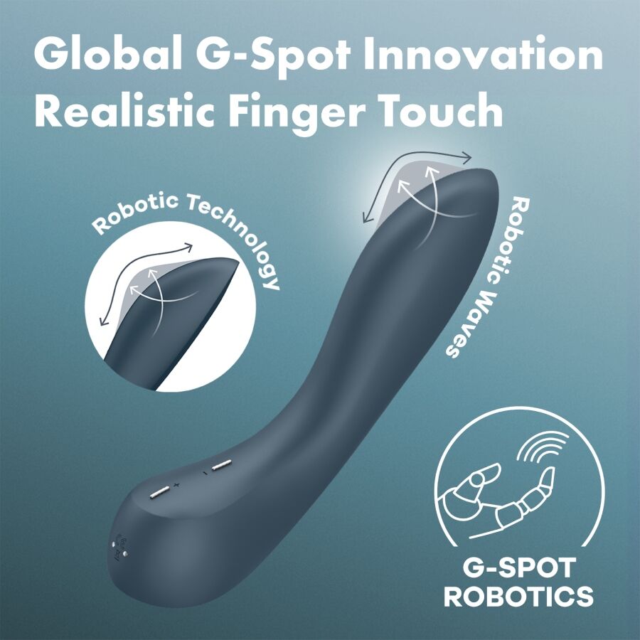 SATISFYER - G-SPOT WAVE 4 12 VIBRATIONSPROGRAMM VIBRATOR DUNKELGRAU – Klitorisstimulator Bild 11