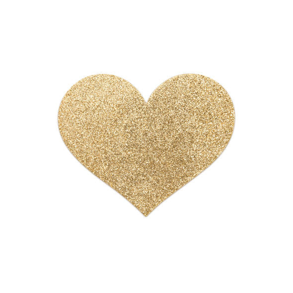 BIJOUX - INDISCRETS FLASH GOLDEN HEART NIPPELABDECKUNGEN – Brust-Accessoire Bild 1