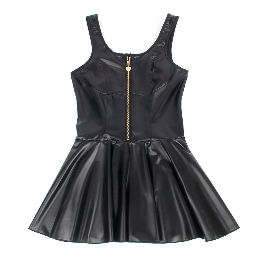 SUBBLIME - 957667 LEDERKLEID MIT HERZ-REISSVERSCHLUSS, SCHWARZ, S/M hochwertige Produktabbildung