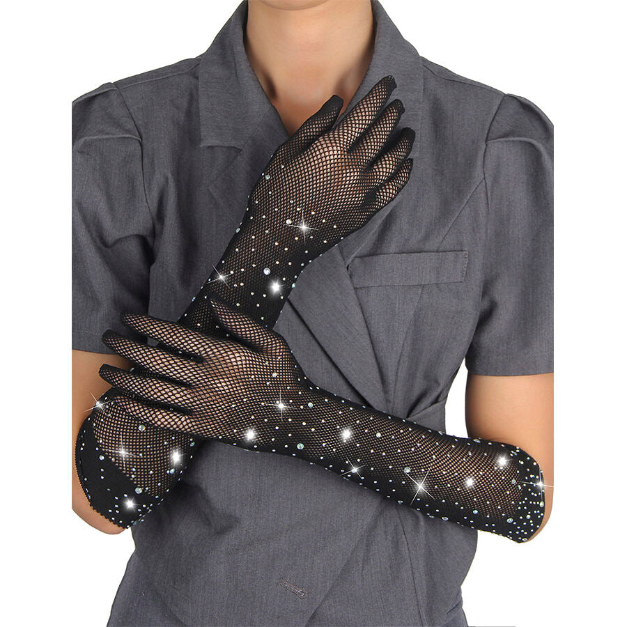 SUBBLIME - 957469SHINE TRANSPARENTE HANDSCHUHE SCHWARZ S/M Detailansicht bei Secret Pulse