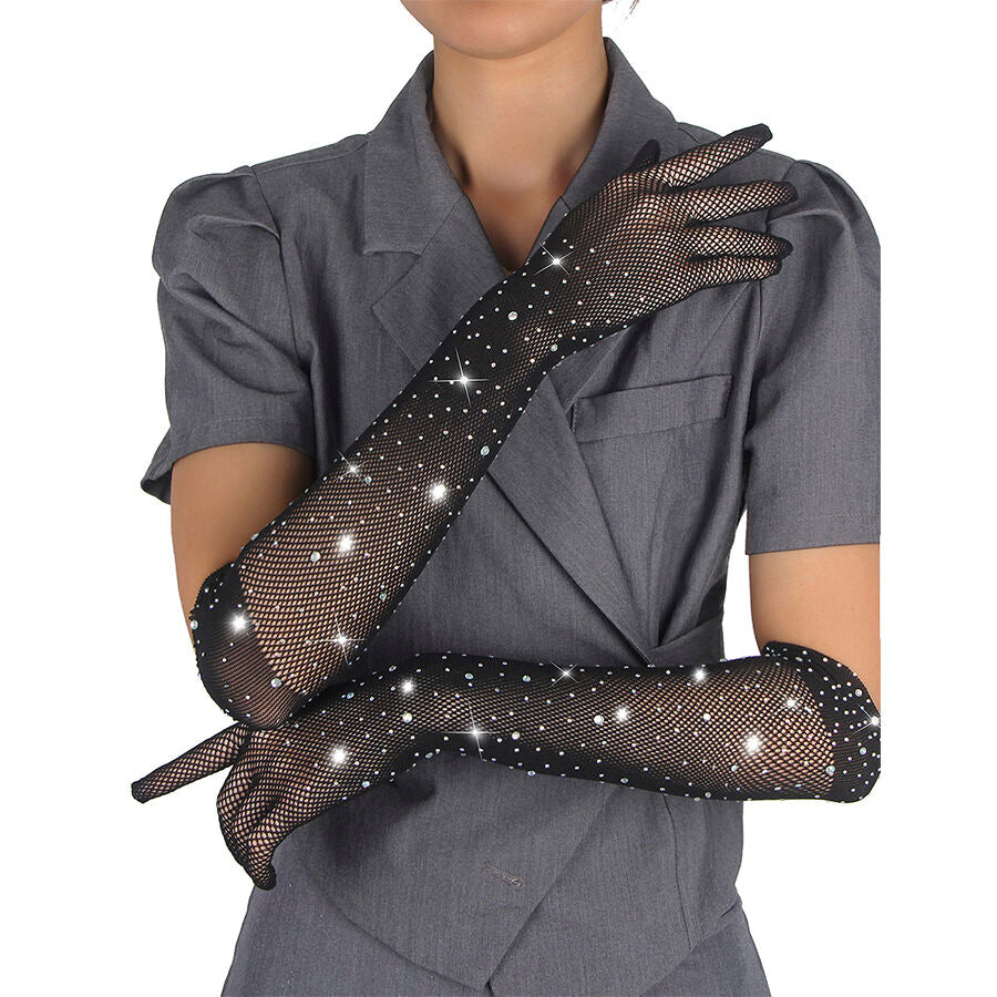SUBBLIME - 957469SHINE TRANSPARENTE HANDSCHUHE SCHWARZ S/M Dessous Produktansicht