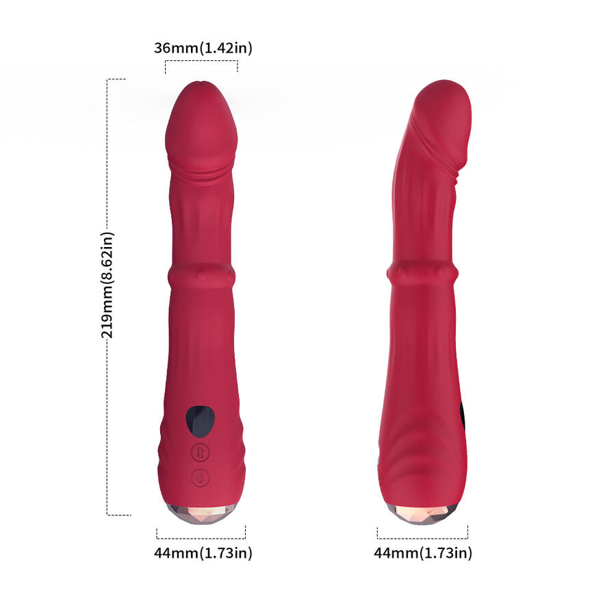ARMONY Thermo A-Punkt Vibrator Dildo Rot – Heizfunktion & 9 Modi Produktansicht und Details