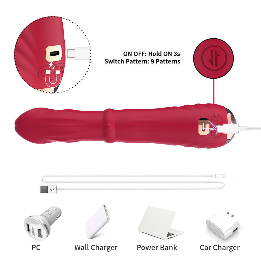 ARMONY Thermo A-Punkt Vibrator Dildo Rot – Heizfunktion & 9 Modi hochwertiges Intimtoy