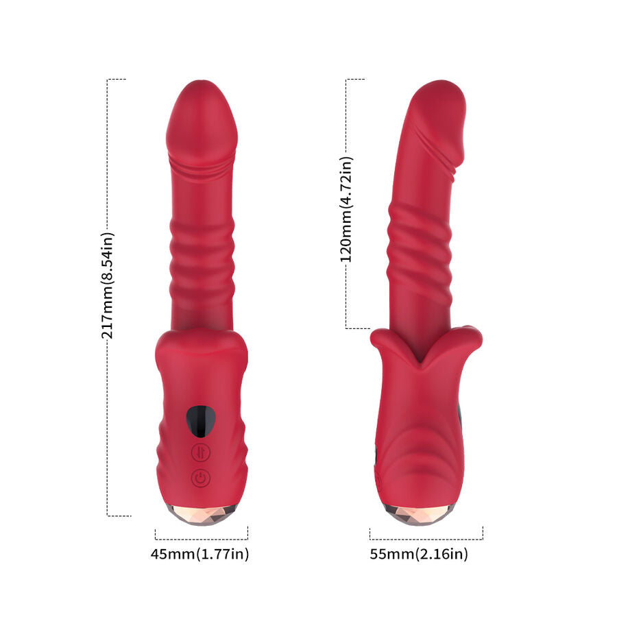 ARMONY A-Punkt Vibrator Dildo Rot – 9 Vibrations- & Stoßmodi, USB-C Dildo diskret online kaufen