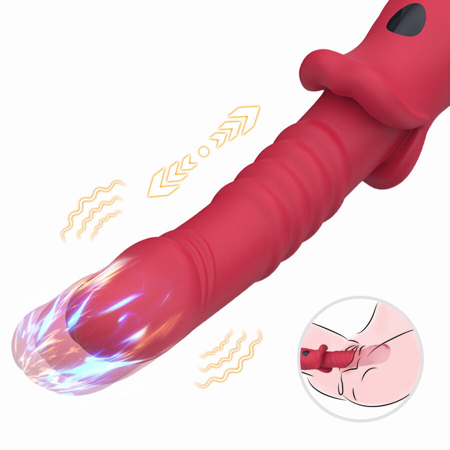 ARMONY A-Punkt Vibrator Dildo Rot – 9 Vibrations- & Stoßmodi, USB-C für sinnliche und diskrete Momente