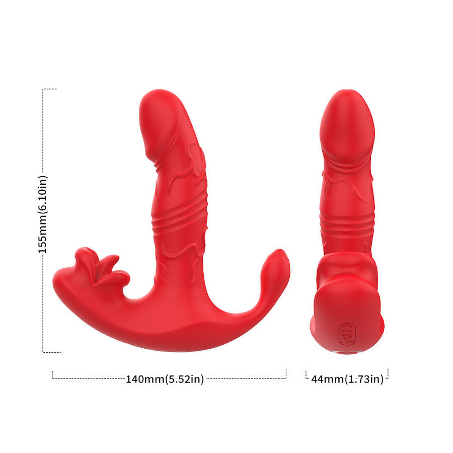 ARMONY - ANALVIBRATOR PANTY C UND G-SPOT STIMULATOR FERNBEDIENUNG ROT für sinnliche und diskrete Momente