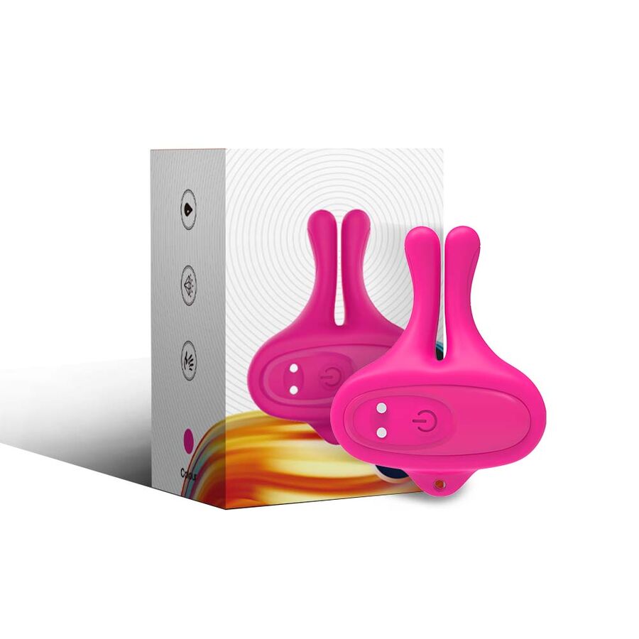 ARMONY Magnetische Nippelklemmen mit Vibration – Kaninchen Rosa | Secret Pulse – Nippelklemme Bild 1