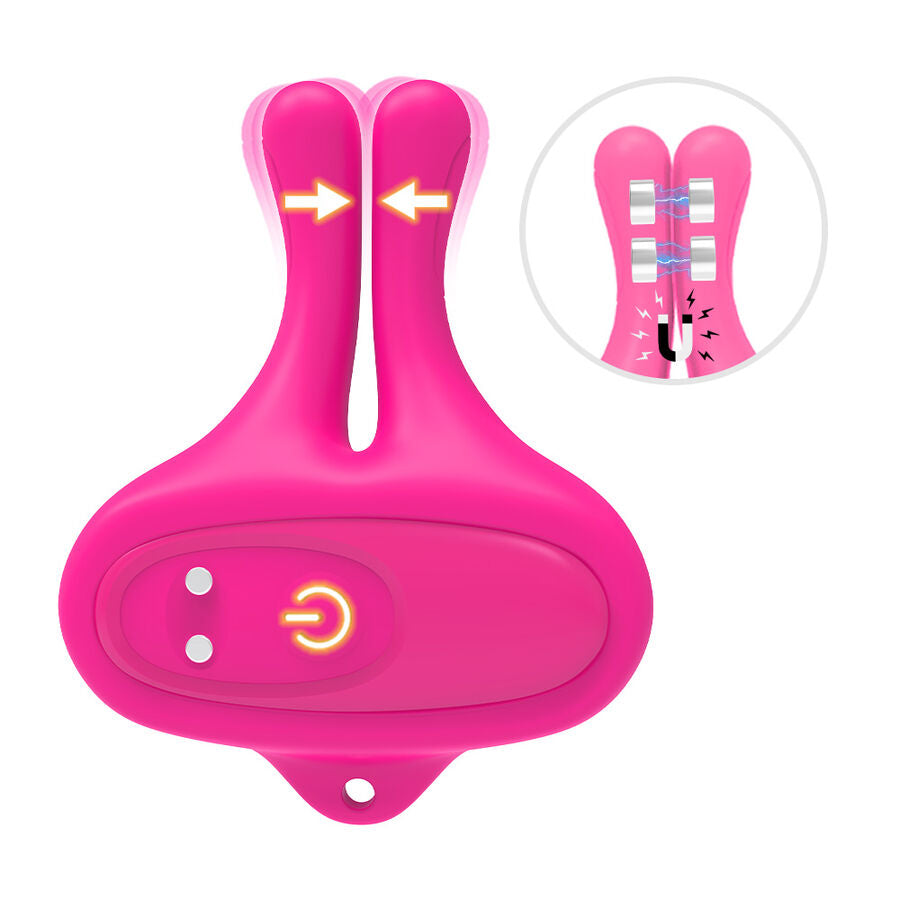 ARMONY Magnetische Nippelklemmen mit Vibration – Kaninchen Rosa | Secret Pulse – Nippelklemme Bild 5