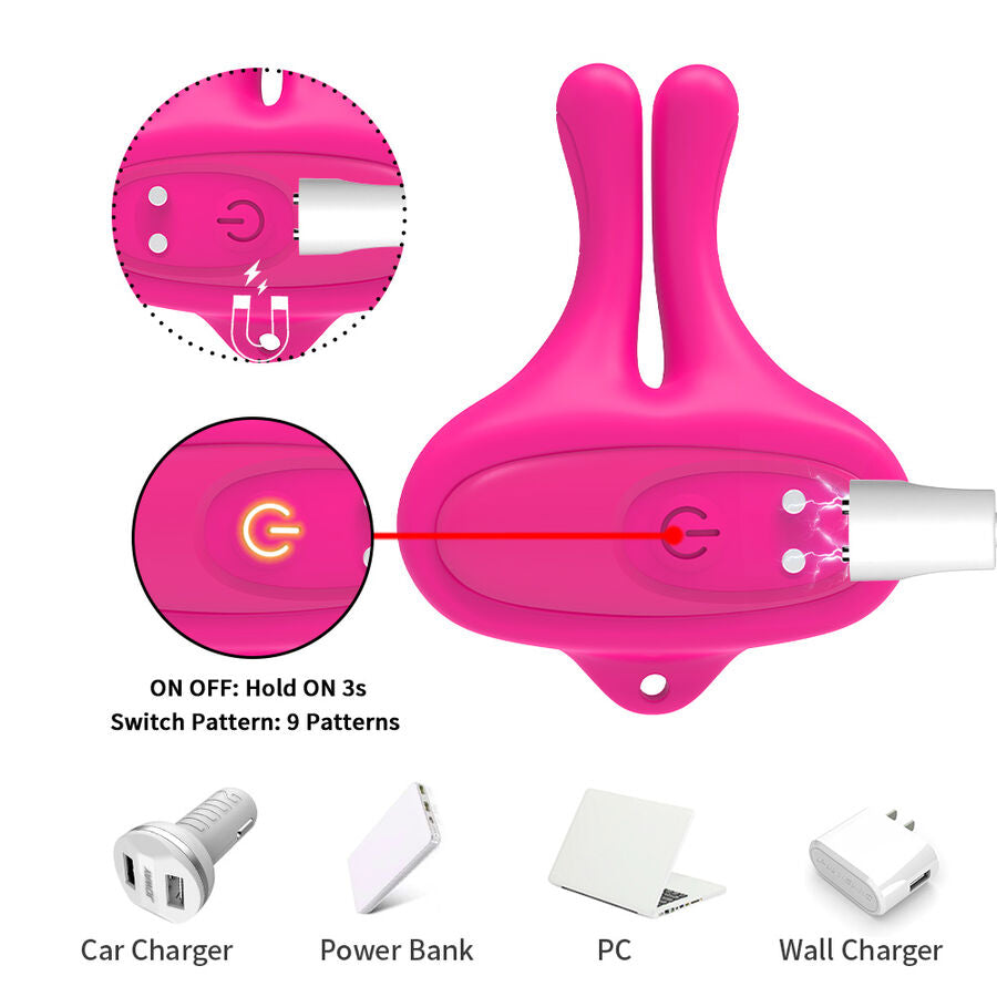 ARMONY Magnetische Nippelklemmen mit Vibration – Kaninchen Rosa | Secret Pulse – Nippelklemme Bild 11