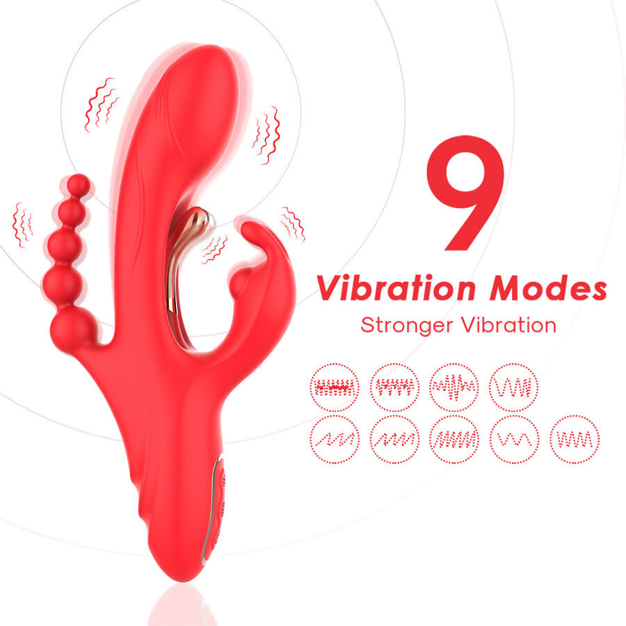 ARMONY G-Punkt & Klitoris Vibrator Rot – Doppelstimulation, wasserdicht Produktansicht und Details