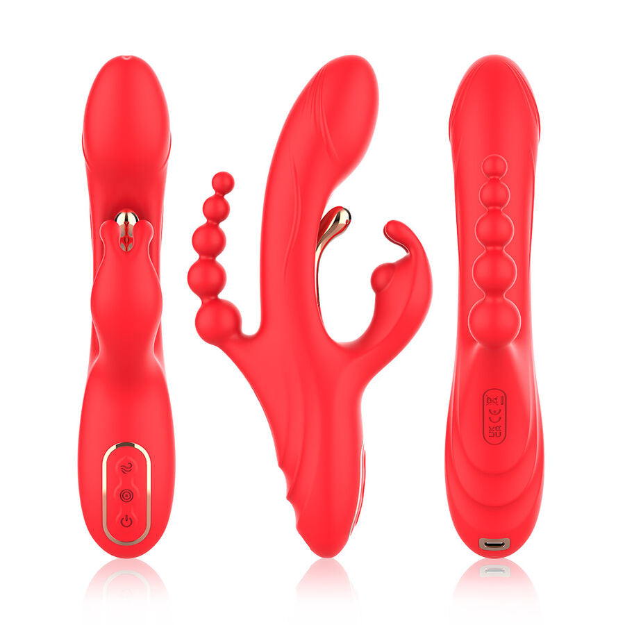 ARMONY G-Punkt & Klitoris Vibrator Rot – Doppelstimulation, wasserdicht für sinnliche Momente allein oder zu zweit