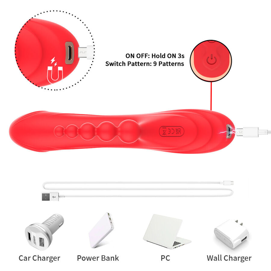ARMONY G-Punkt & Klitoris Vibrator Rot – Doppelstimulation, wasserdicht hochwertiges Sextoy bei Secret Pulse