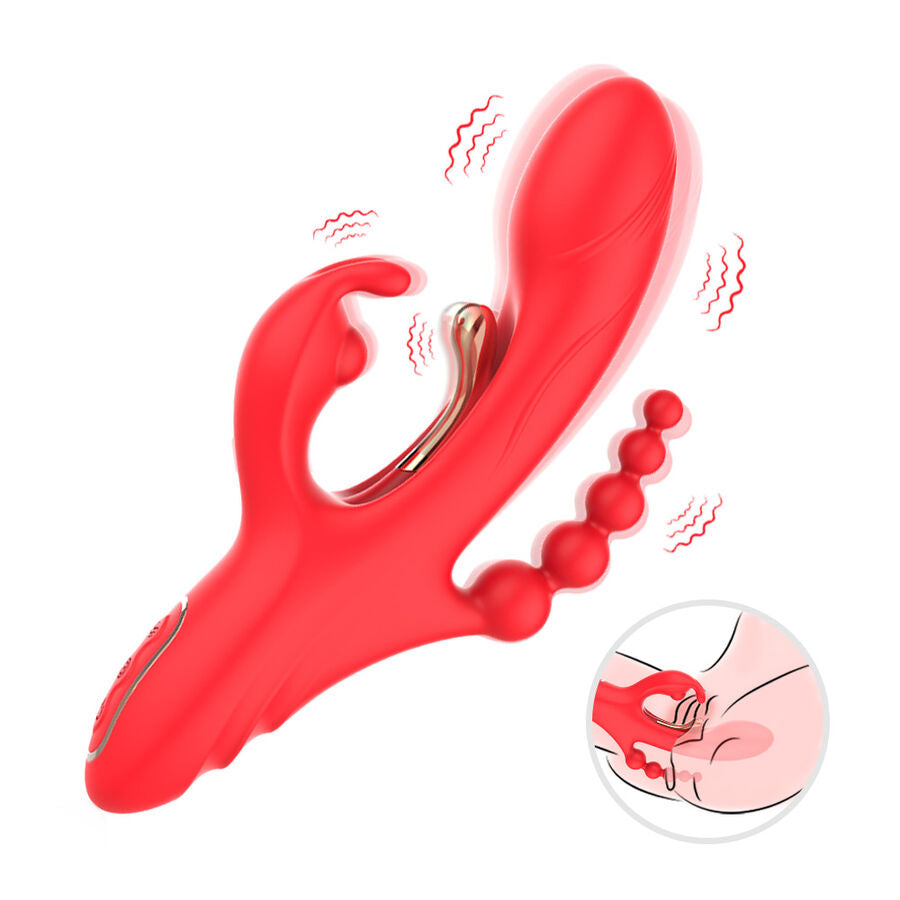 ARMONY G-Punkt & Klitoris Vibrator Rot – Doppelstimulation, wasserdicht für intensive Stimulation und Self-Love