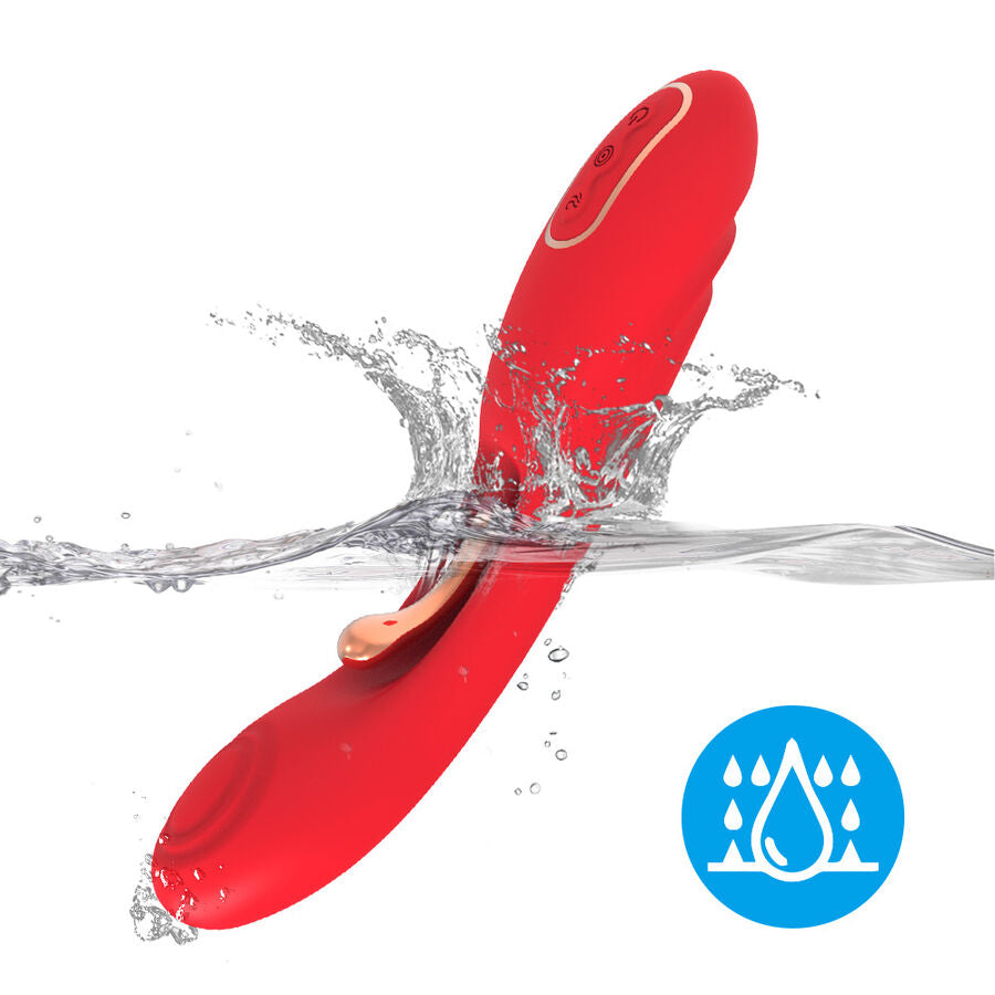 Armony Vibrator Rot | Oszillierende Zunge, 18 Modi, wasserdicht für sinnliche Momente allein oder zu zweit