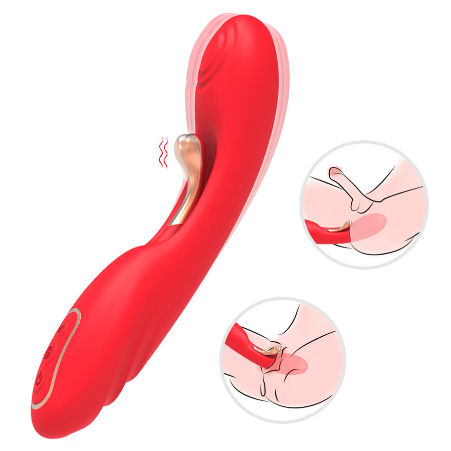 Armony Vibrator Rot | Oszillierende Zunge, 18 Modi, wasserdicht für intensive Stimulation und Self-Love