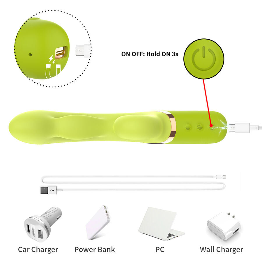 Armony Punkt A Vibrator Grün | Aufblasbar, wasserdicht, leise Produktansicht und Details