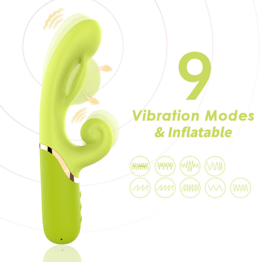 Armony Punkt A Vibrator Grün | Aufblasbar, wasserdicht, leise Produktansicht und Details