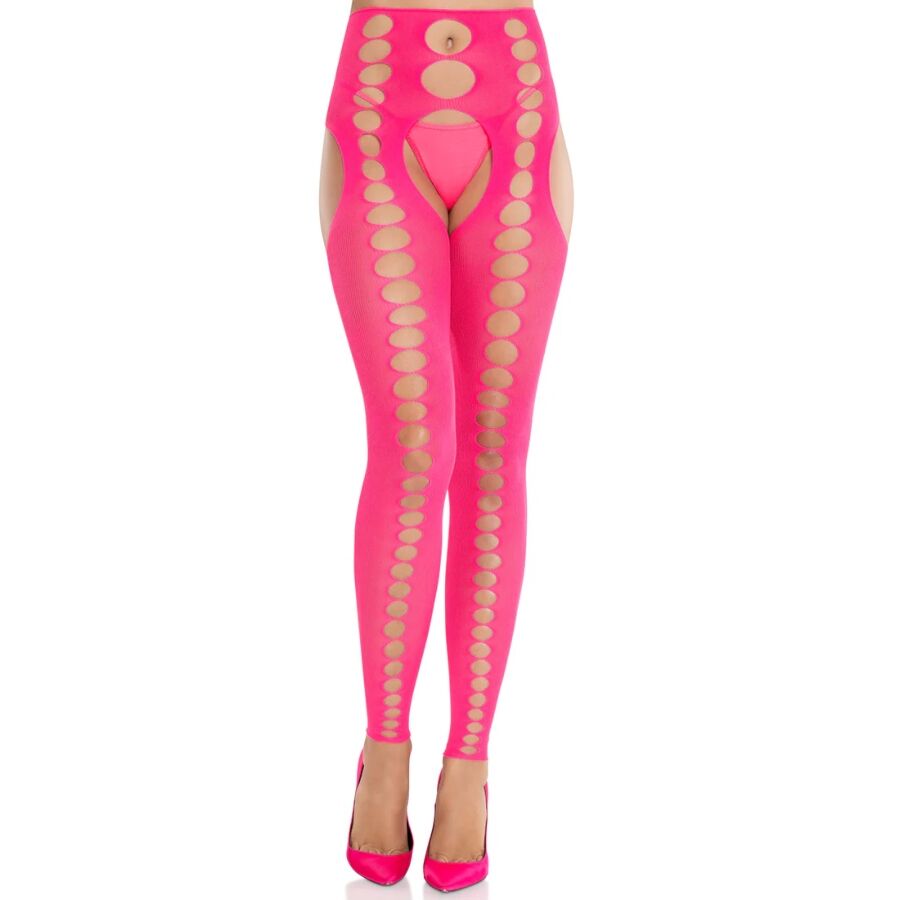 LEG AVENUE - TRÄGERLOSE UND NAHTLOSE BLICKDICHTE STRÜMPFE NEON PINK Strümpfe Produktansicht