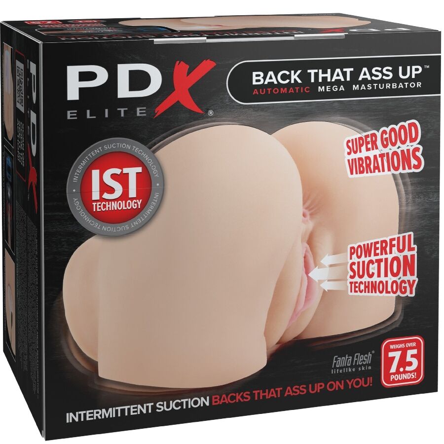 PDX ELITE - BACK THAT ASS UP REALISTISCHER VIBRIERENDER VAGINA- UND ANUS-MASTURBATOR automatischer Masturbator diskret online kaufen