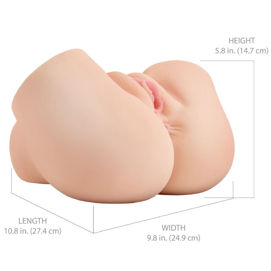 PDX ELITE - BACK THAT ASS UP REALISTISCHER VIBRIERENDER VAGINA- UND ANUS-MASTURBATOR hochwertiges Intimtoy