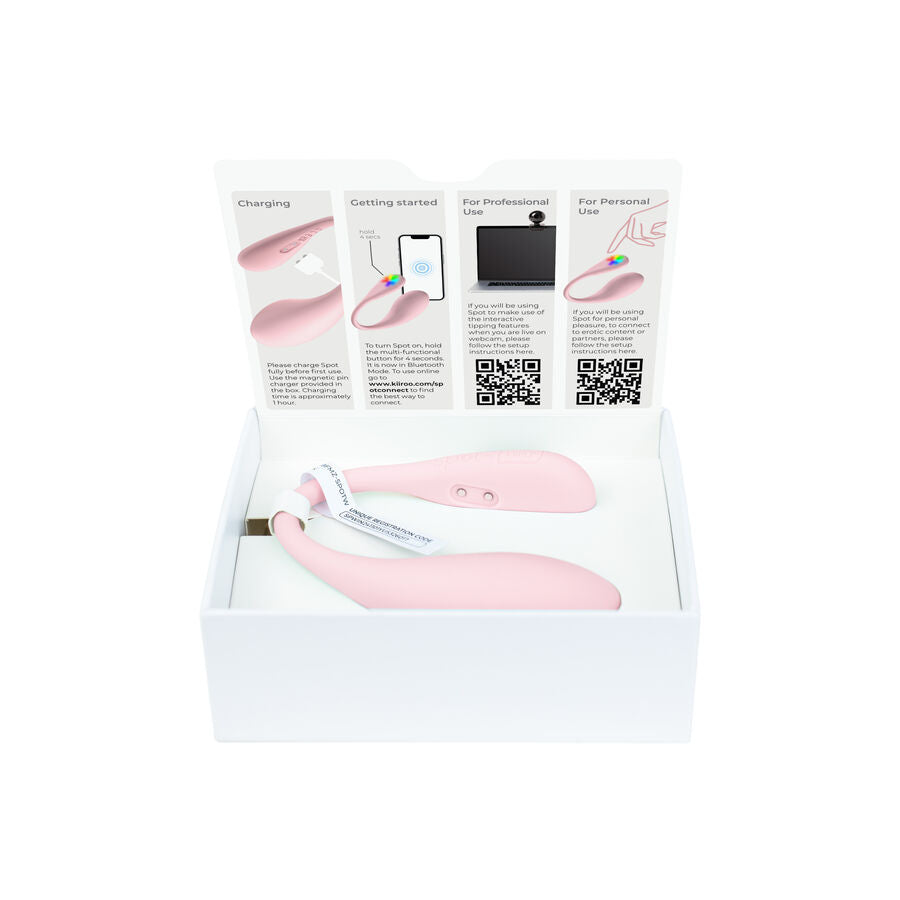 Kiiroo Spot Kiss Me Vibrator | U-förmig, Rosa, Ergonomisch für sinnliche Momente allein oder zu zweit