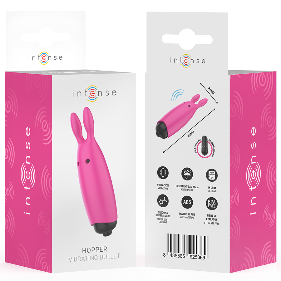 INTENSE - HOPPER PINK VIBRIERENDES BULLET 8,3 X 2,4 CM – Vibrator Bild 7