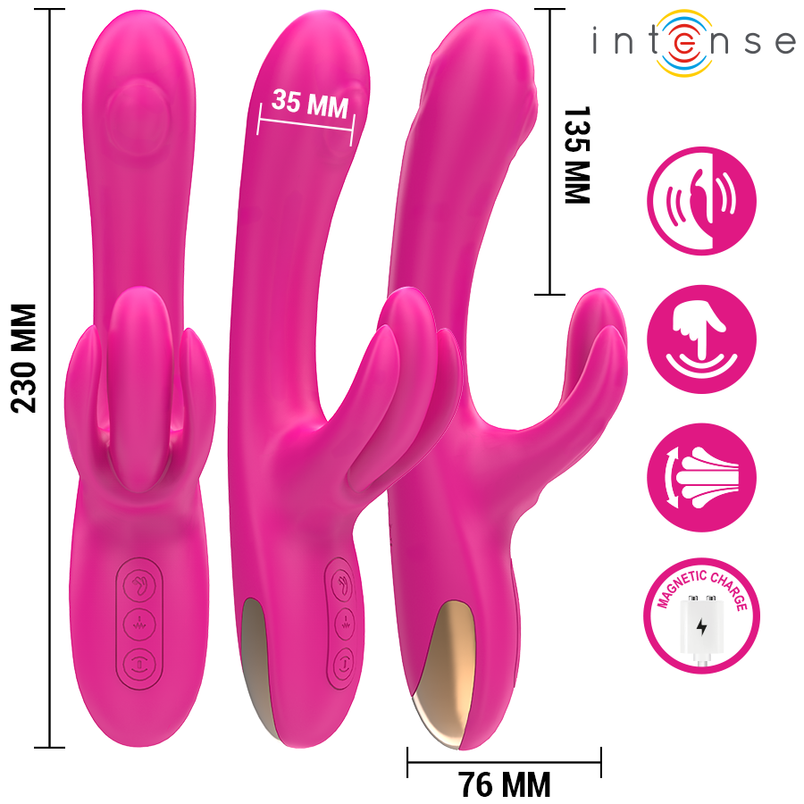 INTENSE - BRITNEY MULTIFUNKTIONS-RABBIT-VIBRATOR 23 CM ROSA für intensive Stimulation und Self-Love