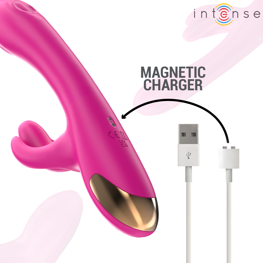 INTENSE - BRITNEY MULTIFUNKTIONS-RABBIT-VIBRATOR 23 CM ROSA Produktansicht und Details