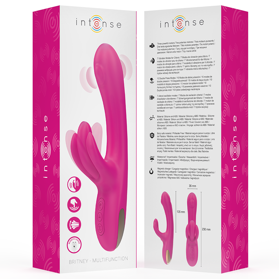 INTENSE - BRITNEY MULTIFUNKTIONS-RABBIT-VIBRATOR 23 CM ROSA für intensive Stimulation und Self-Love