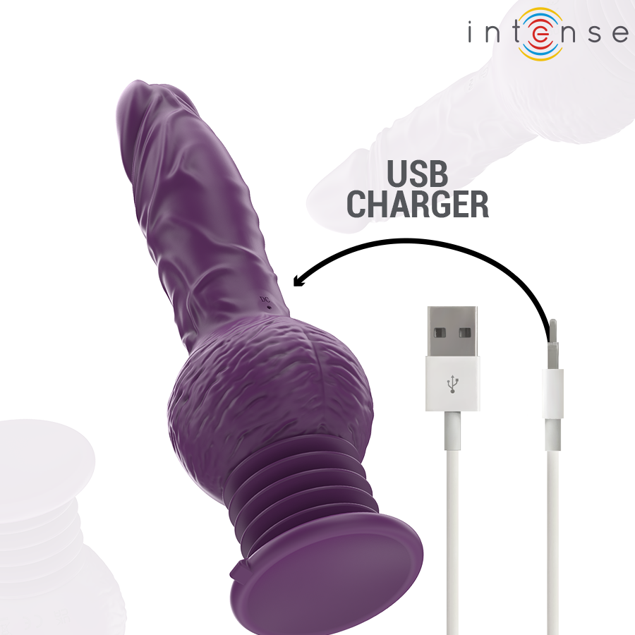 Intense Tatum Vibrator Lila | Multifunktion, Auf-/Abbewegung 24 cm Vibrator diskret online kaufen