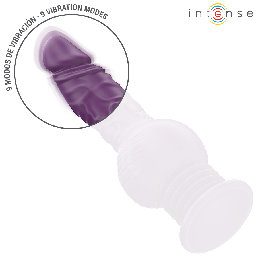 Intense Tatum Vibrator Lila | Multifunktion, Auf-/Abbewegung 24 cm für sinnliche Momente allein oder zu zweit