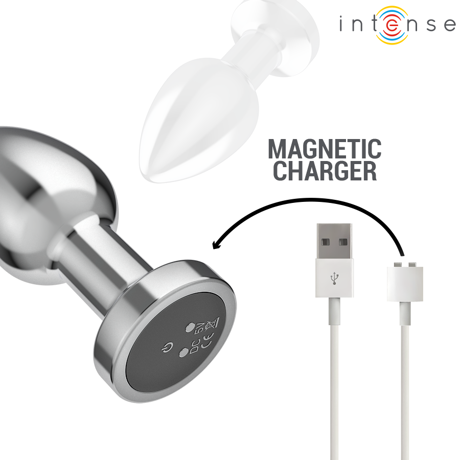 INTENSE Analplug Metall M – 10 Vibrationsmodi mit Fernbedienung hochwertiges Intimtoy