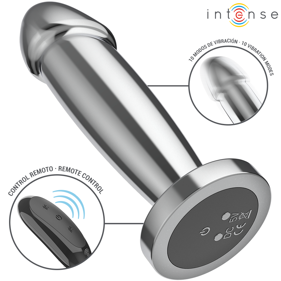 Intense Anal Plug S – Metall-Dildo mit 10 Vibrationsmodi & Fernbedienung | Secret Pulse Produktansicht und Details