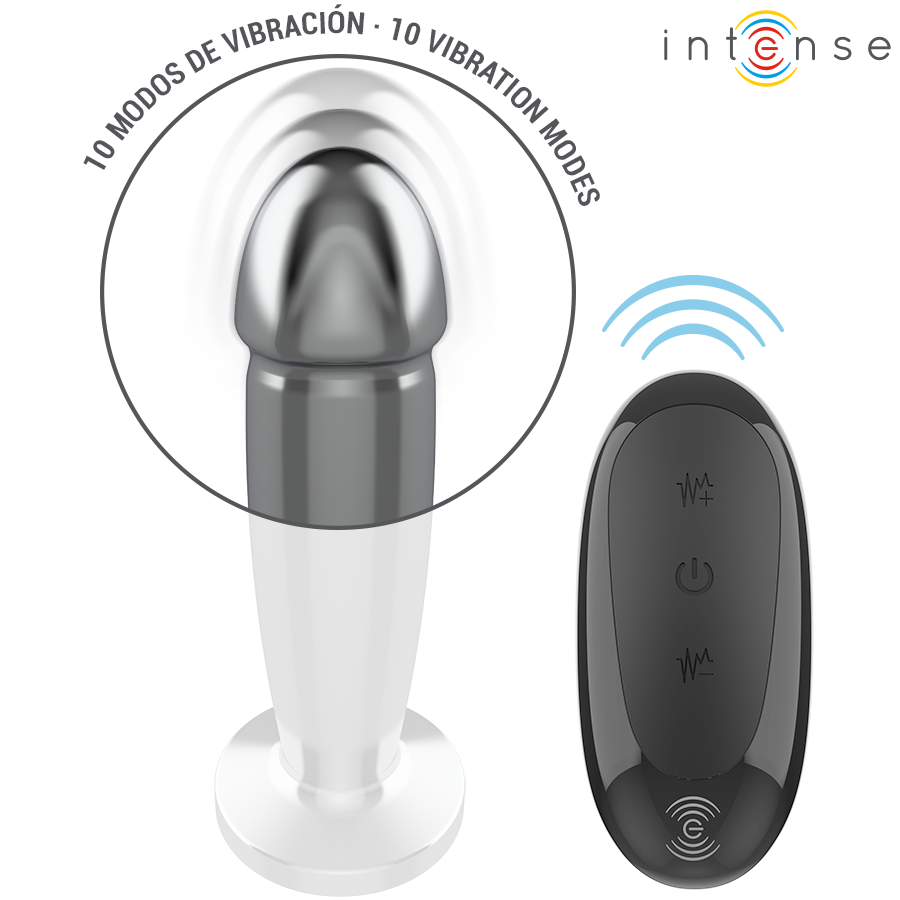 Intense Anal Plug M – Metalldildo mit 10 Vibrationsmodi & Fernbedienung | Secret Pulse bei Secret Pulse im Erotikshop