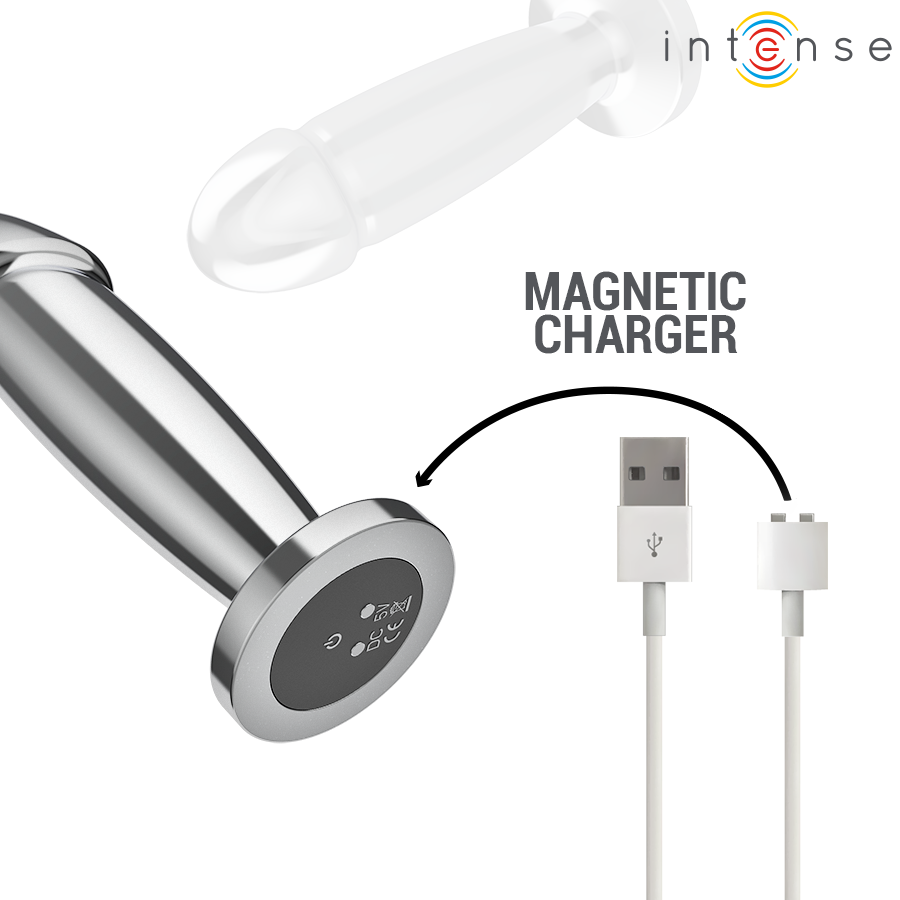 Intense Anal Plug M – Metalldildo mit 10 Vibrationsmodi & Fernbedienung | Secret Pulse Analplug diskret online kaufen