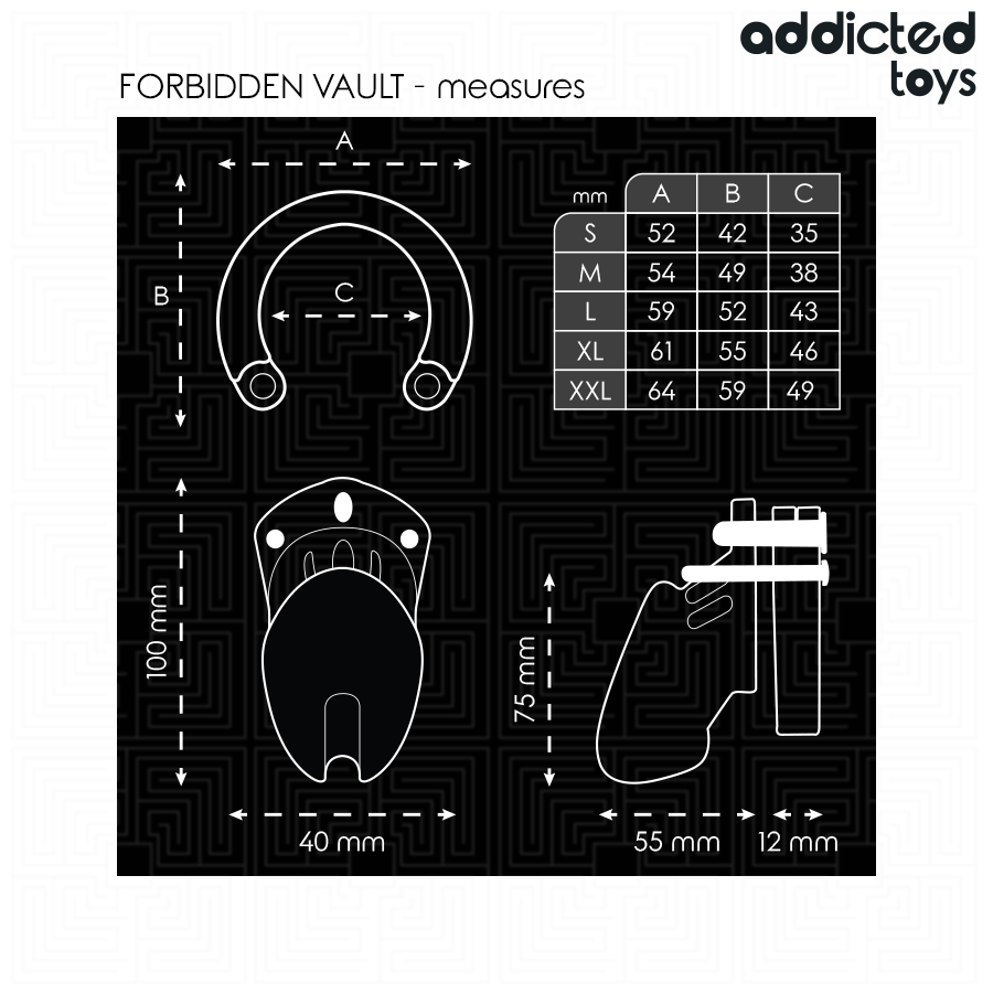 ADDICTED TOYS LOCKED - VERBOTENES PENISKÄFIG 10 CM hochwertiges Zubehör