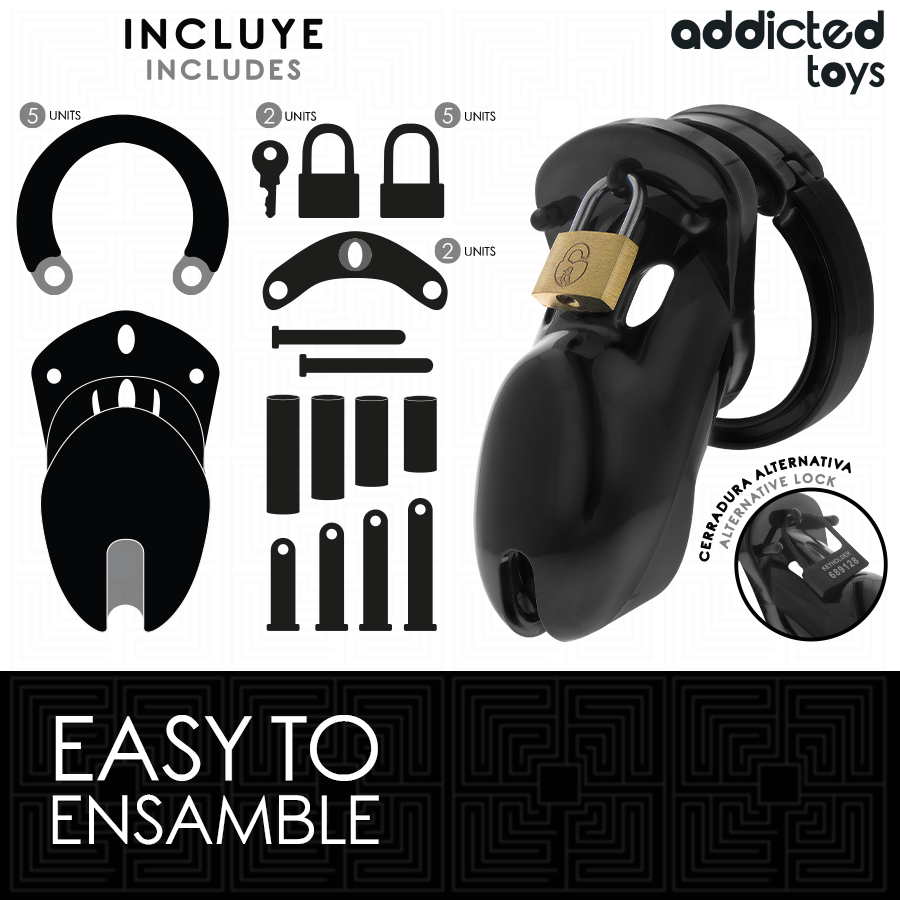 ADDICTED TOYS LOCKED - VERBOTENES PENISKÄFIG 10 CM für sinnliche und diskrete Momente